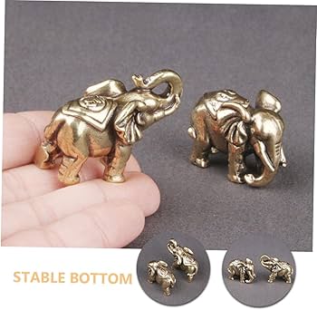 Amazon.co.jp: BUTIFULSIC 真鍮製象の置物 デスクトップ用ミニ動物像